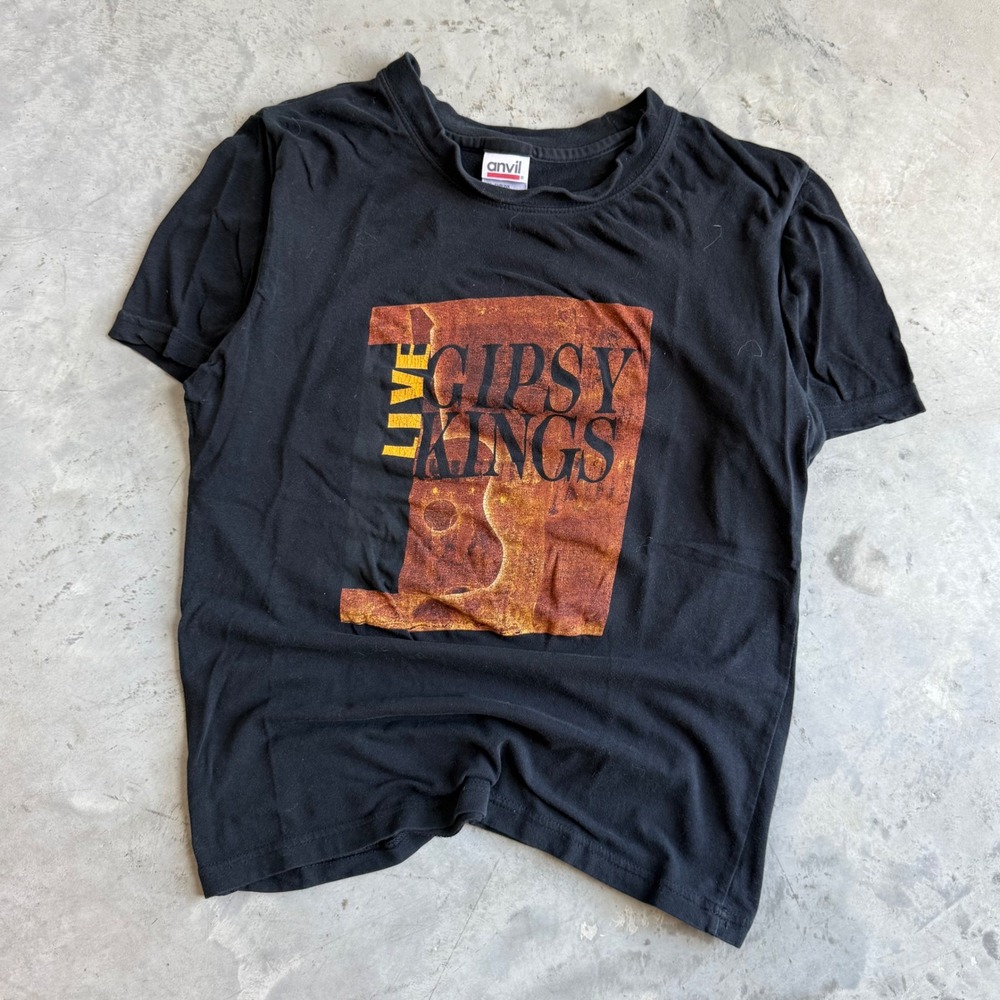 Anvil Gipsy Kings Live Band Graphic Baby Tee Black Women Large